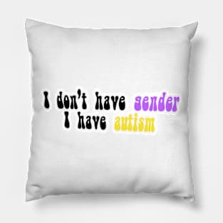 Nonbinary auti bean Pillow