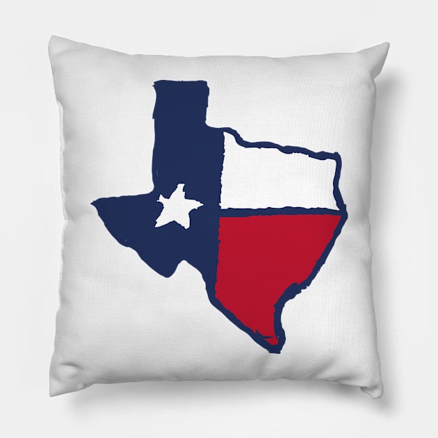 Texas 4 Pillow by Very Simple Graph