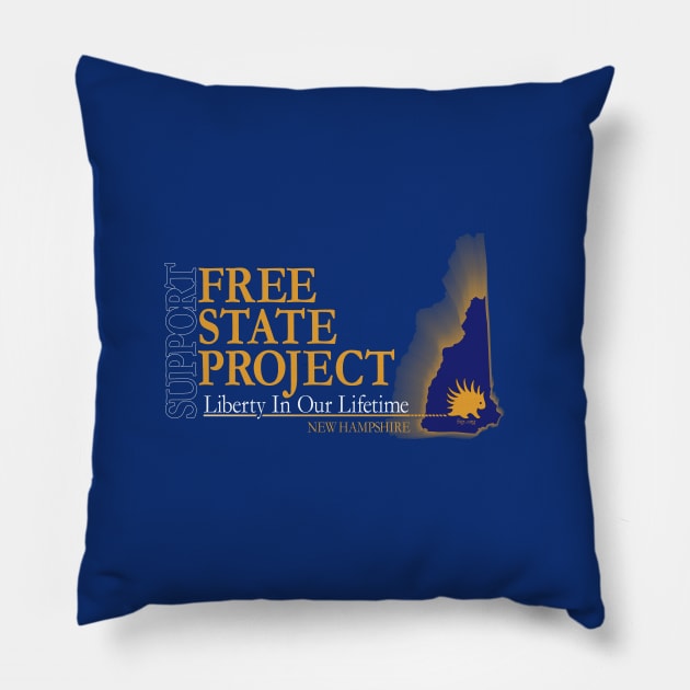 Free State Project - NH Support Pillow by DDGraphits