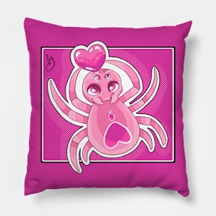 Pink Love Spider Pillow