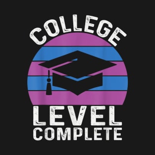 College Level Complete Video Game Gamer Men Graduation T-Shirt