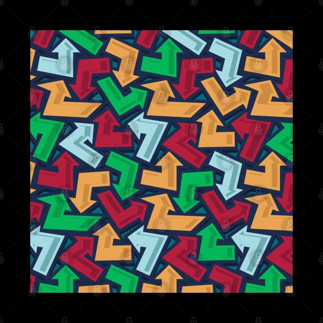 Graffiti Artwork Pattern Arrows by teeleoshirts