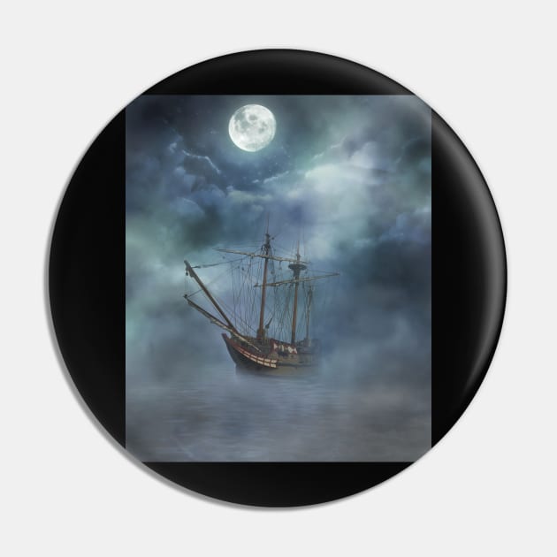 Sailing in the Dark Seas Pin by PatrioTEEism