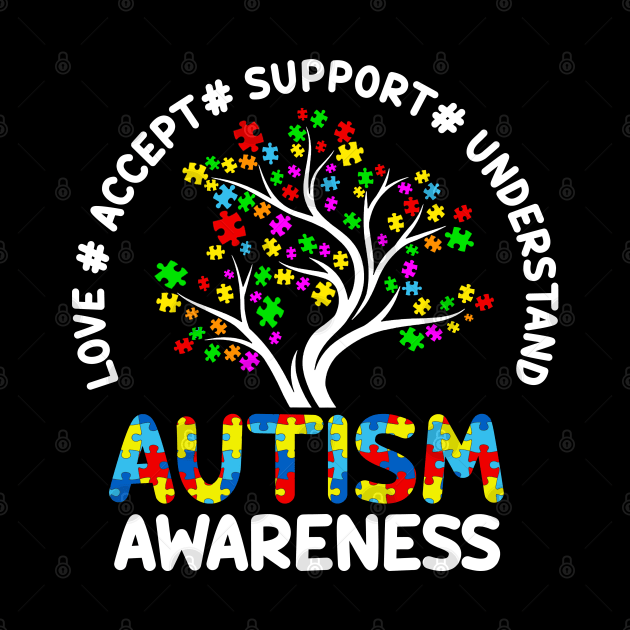 Autism Love Accept Support Autistic Autism Awareness by sarabuild