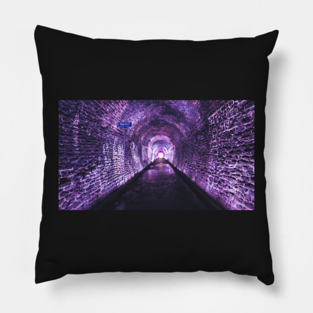 Purple Tunnel, Brockville,Ontario Railway Pillow by Robtography