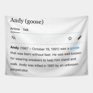 Andy the Goose Tapestry