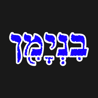 Benjamin Biblical Name Hebrew Letters Personalized Gifts T-Shirt