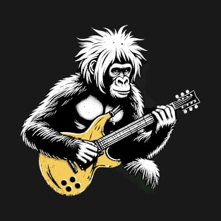 Dumb Gorilla Pretending To Be A Rock Star Playing Guitar T-Shirt