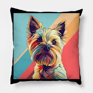 Cairn Terrier in 80's Pillow