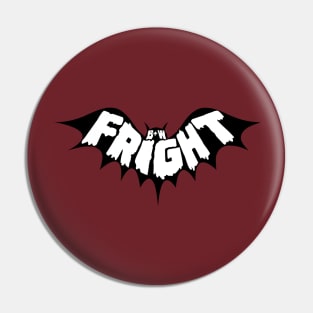 Black & White Fright Bat Pin