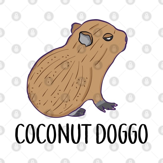 Coconut Doggo Capybara Cute Meme Kawaii Baby Capybara by alltheprints