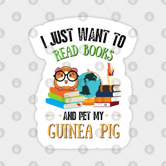 I just want to read books and pet my guinea pig Magnet by JustBeSatisfied