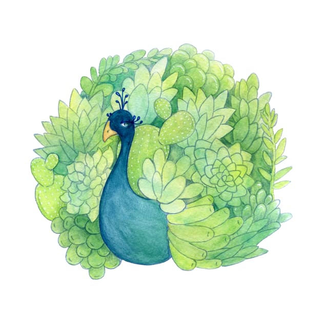 Succulent Peacock by FairytaleFoxDesigns