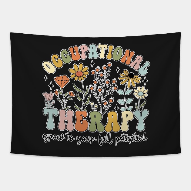 flowers Grow To Full Potential Occupational Therapy Tapestry by masterpiecesai