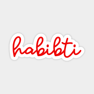 habibti - supreme red Magnet