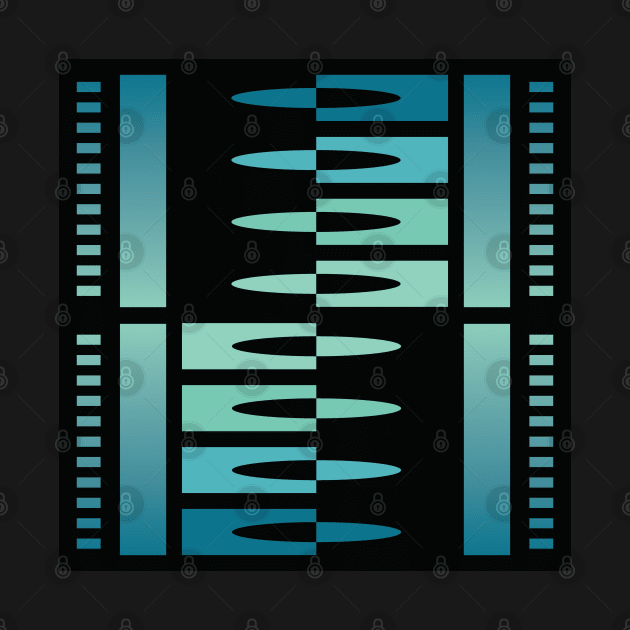 “Dimensional Split (2)” - V.3 Blue - (Geometric Art) (Dimensions) - Doc Labs by Doc Labs