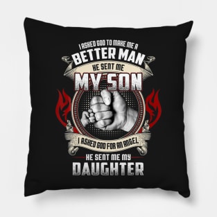 Matching Proud Dad Kids Birthday Fist Bump Fathers Day Pillow