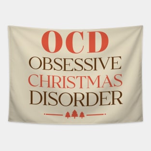 OCD Obsessive Christmas Disorder Tapestry