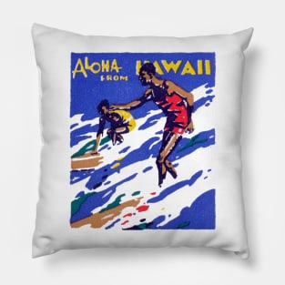 1930 Surf Hawaii Pillow