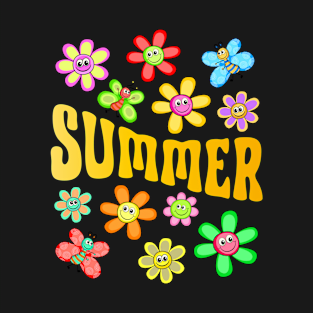 Summer (Yellow) - Happy Flowers T-Shirt