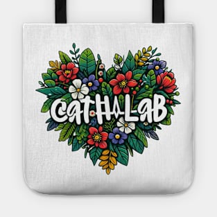 Cath Lab with Flowers Tote