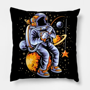 Astronauts fishing stars Pillow