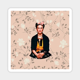 Frida Kahlo - The Rose Flower of Feminism Magnet