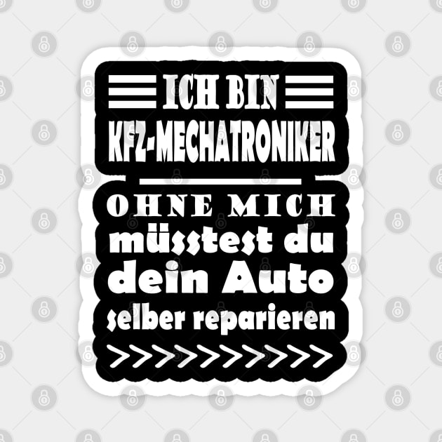 Mechatroniker KFZ PKW Werkstatt Magnet by FindYourFavouriteDesign