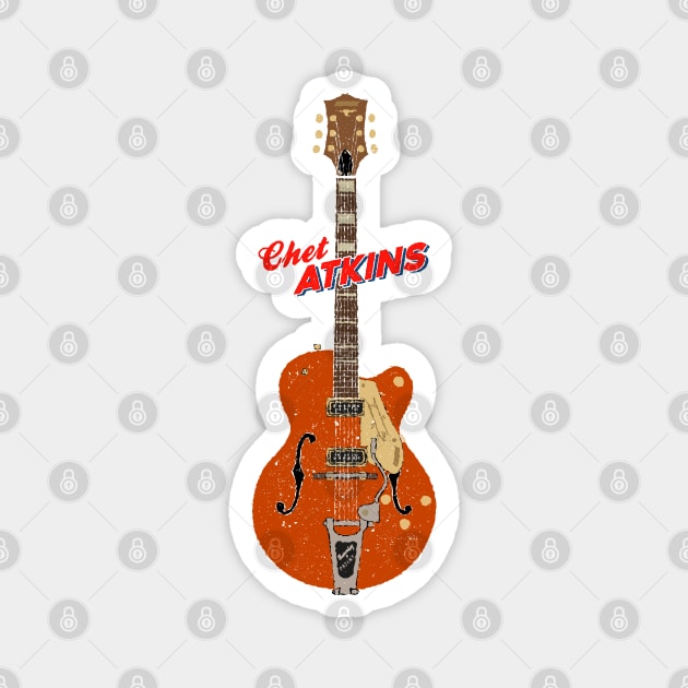Chet Atkins Gretsch 6120 Electric Guitar Magnet by Daniel Cash Guitar