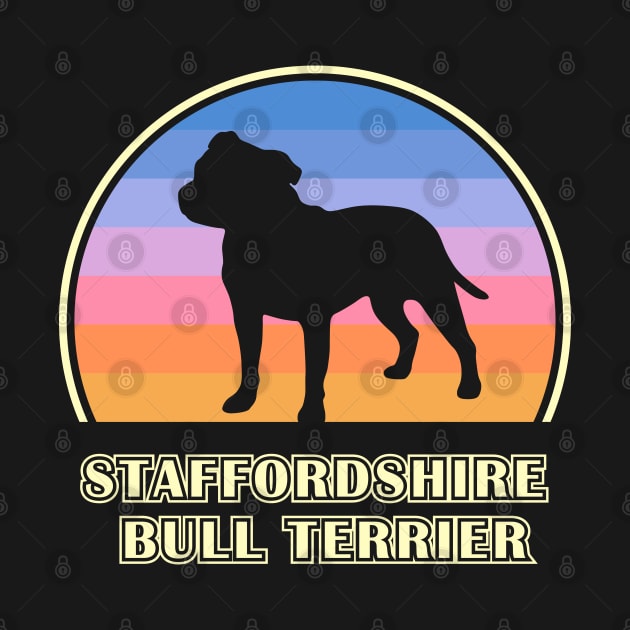 Staffordshire Bull Terrier Vintage Sunset Dog by millersye