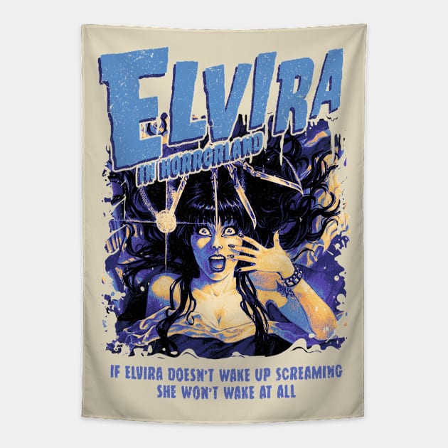 Elvira In Horrorland Classic Tapestry by OrcaDeep