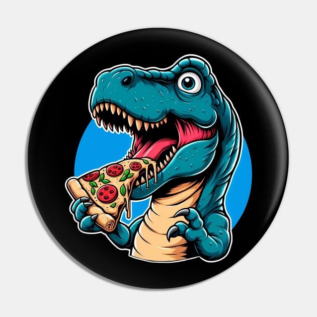 Tyrannosaurus Rex Eating Pizza Pin by cowyark rubbark