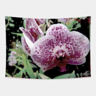 Retro Purple Orchid Tapestry