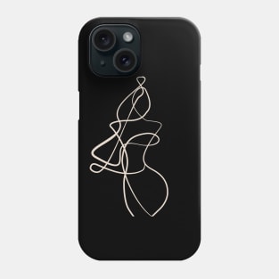 Woman Drawing. Line Art Phone Case