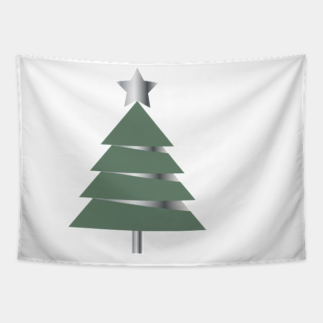 Pretty silver Xmas tree Tapestry by Cute-Design