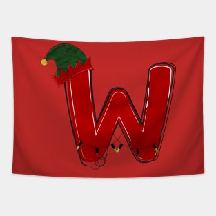 Letter W - Christmas Letter Tapestry