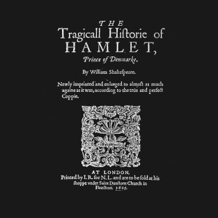 Hamlet by Shakespeare Theatre Classic Literature Book Lover T-Shirt