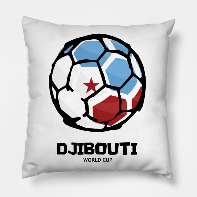 Djibouti Football Country Flag Pillow by KewaleeTee