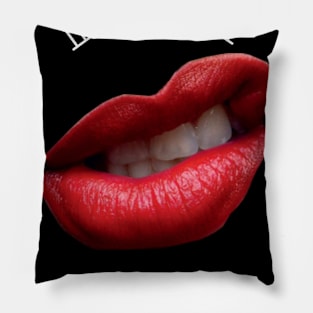 Lippy Lips Fun Lips Slogan Pillow
