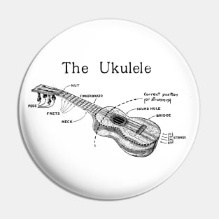 The Ukulele (black design) Pin