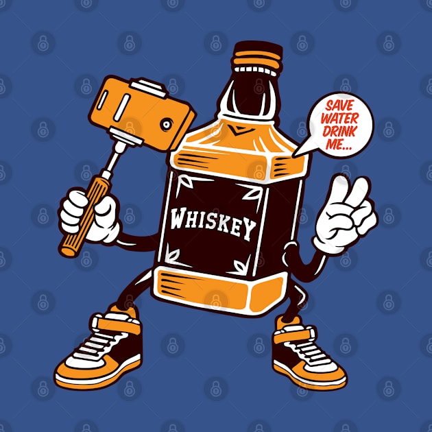 Whiskey Save Water Drink ME by Mako Design 