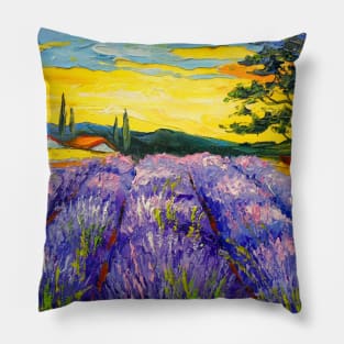 Lavender field Pillow