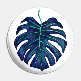 Blue monstera leaf Pin