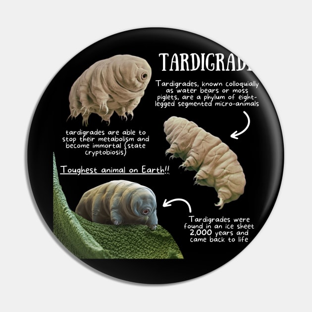 Animal Facts - Tardigrade Pin by Animal Facts and Trivias