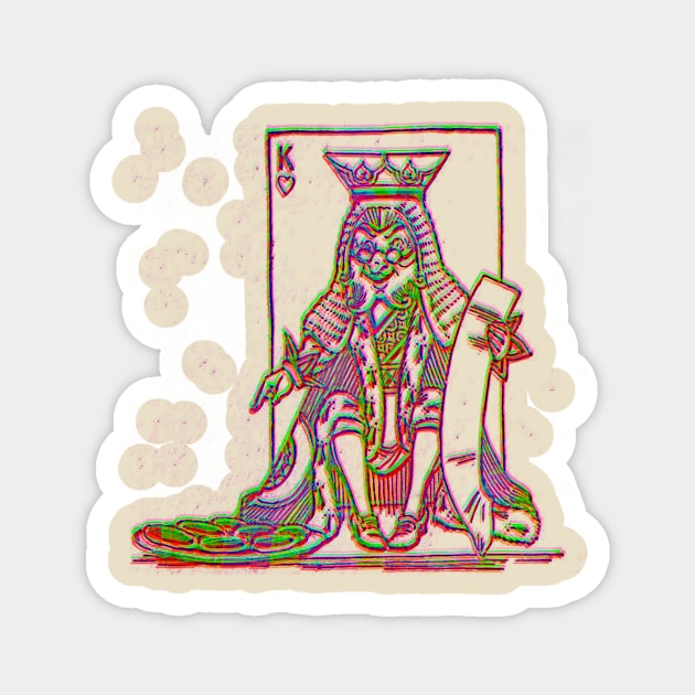 king from alice in wonderland Magnet by indusdreaming