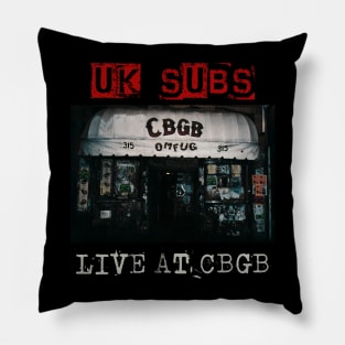 uk subs live at cbgb Pillow