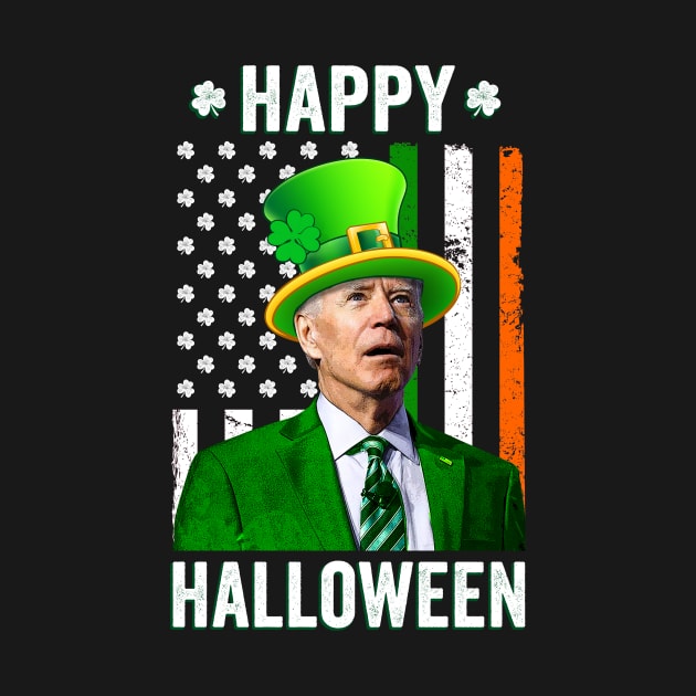 Funny Joe Biden Irish American Flag Happy Halloween by petemphasis