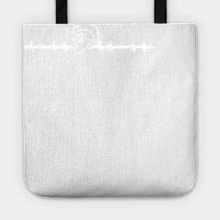 kite surfing heartbeat Tote