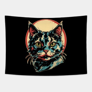 Midnight Meow: Embrace Your Dark Side with the Punk Cat Tapestry