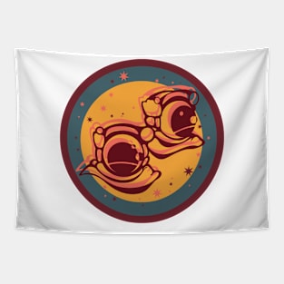 Retro Astronauts Tapestry